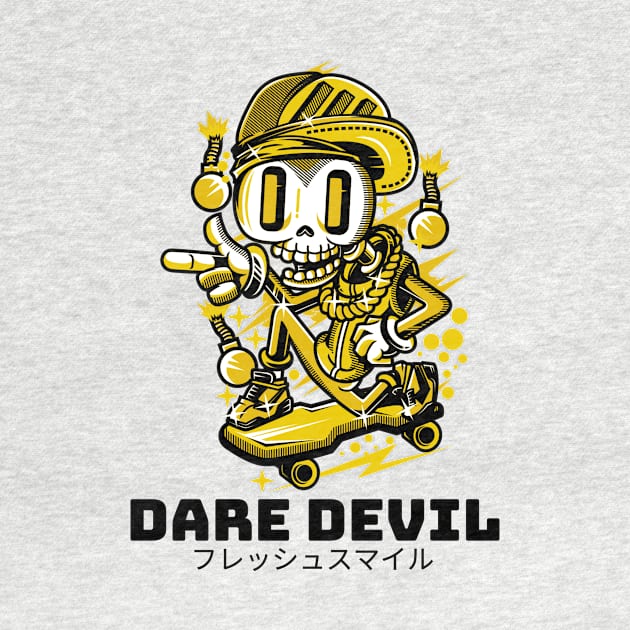 Dare Devil Skeleton Skateboarder by BradleyHeal